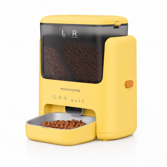 MiooHomie L01 BOWLY Dual-Compartment WiFi Smart Pet Feeder for Cats and Small Breed Dogs