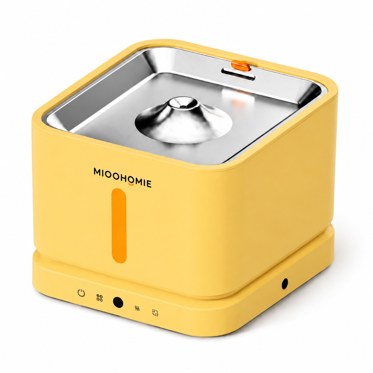 MiooHomie P03 3L Smart Pet Water Fountain with Stainless Steel Drinking Tray, Quiet Pump and Low Water Reminder for Cats and Small Dogs