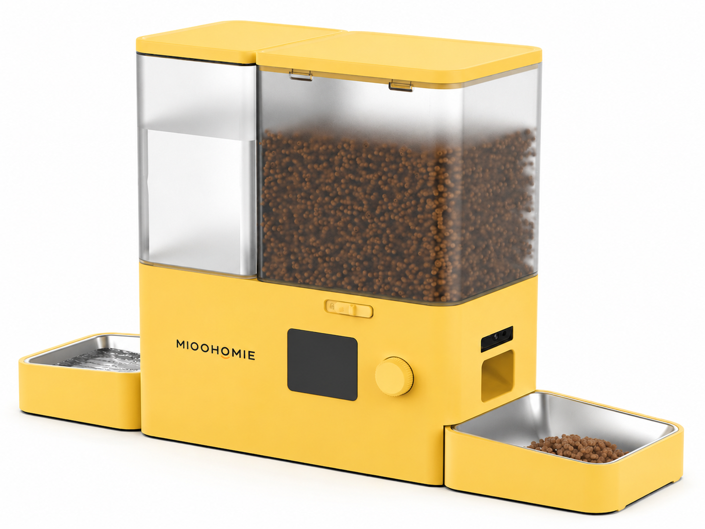 MiooHomie M01 All-in-One Smart Pet Feeder with Water Dispenser, WiFi App Control, Video Monitoring, 3.5L Food Tank and 5L Water Tank