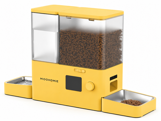 MiooHomie M01 All-in-One Smart Pet Feeder with Water Dispenser, WiFi App Control, Video Monitoring, 3.5L Food Tank and 5L Water Tank