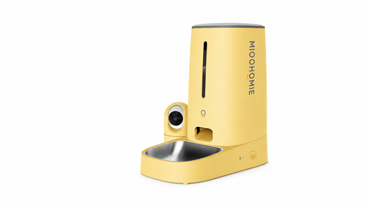 MiooHomie C-01 Smart Automatic Pet Feeder with 2MP Camera, 4L WiFi App Control & Low Food Alerts