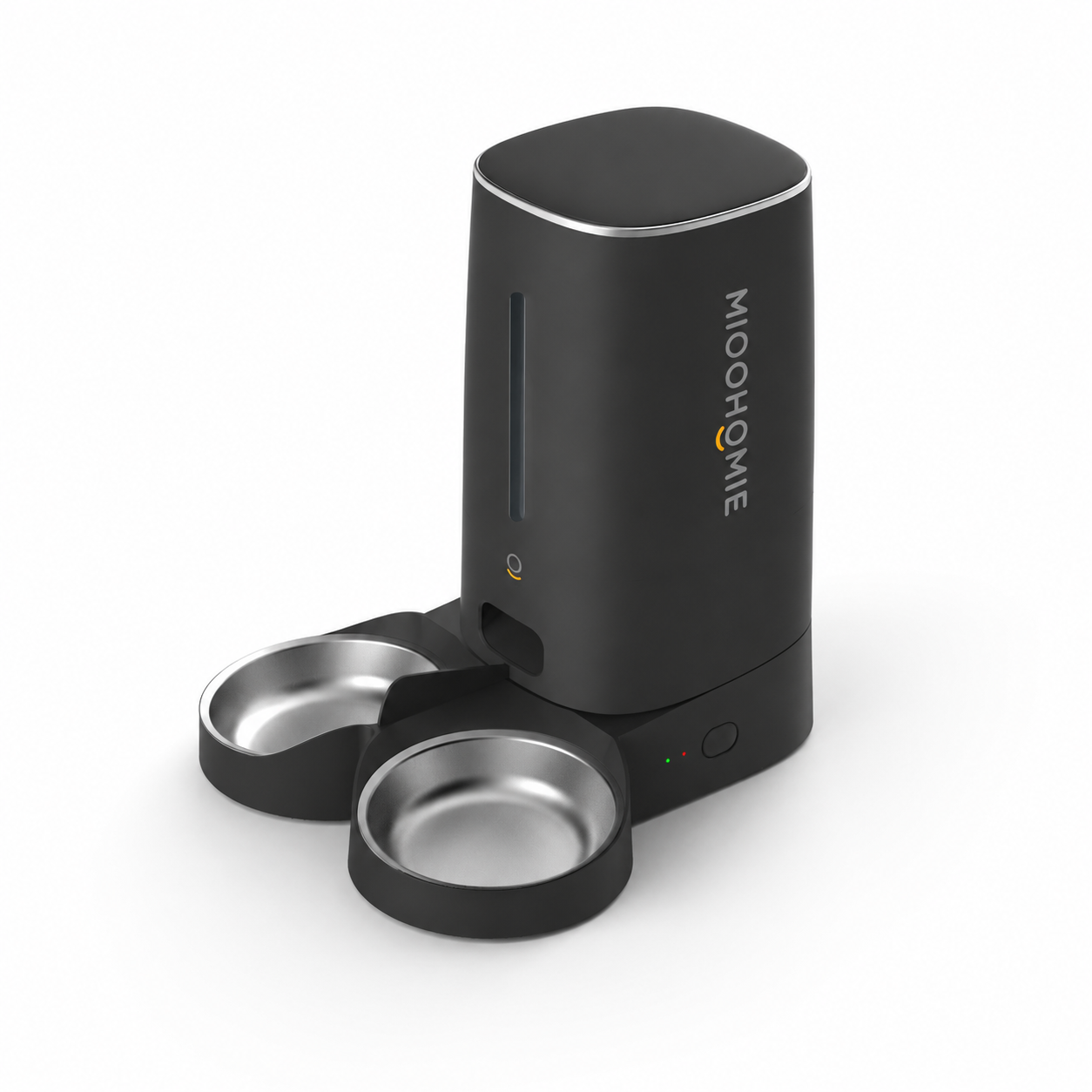 MiooHomie D01 4L Dry Food Automatic Feeder with Dual Bowls and Removable Stainless Steel Bowls