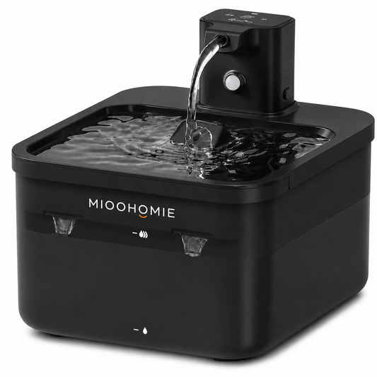 MIOOHOMIE MW-B06 FLOWLY Go Pro 5200mAh Smart Pet Water Fountain with 3L Capacity, Multi-Stage Filtration & Smart Reminders
