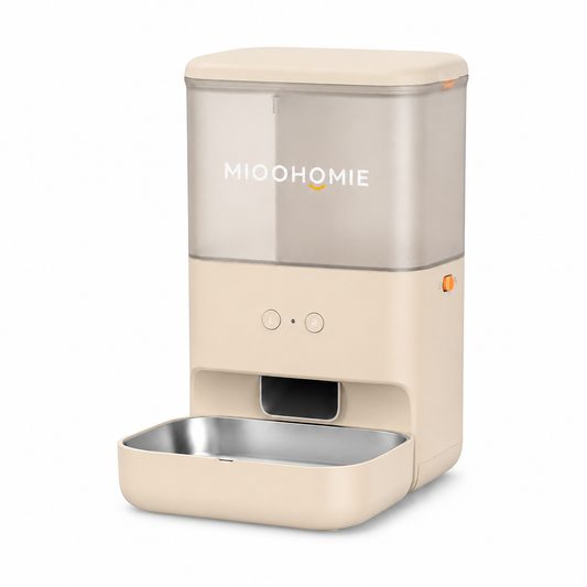 MiooHomie MF-M02 BOWLY Treat Cam Food & Treat Camera Smart Pet Feeder with 1080P HD Camera and Dual Storage for Cats & Small Dogs