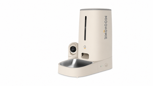 MiooHomie C-01 Smart Automatic Pet Feeder with 2MP Camera, 4L WiFi App Control & Low Food Alerts