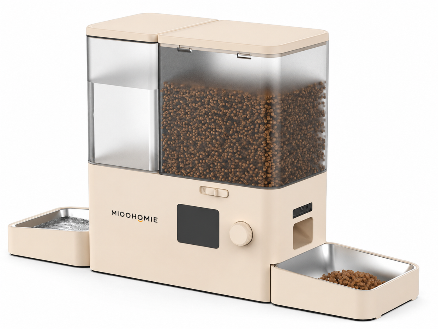 MiooHomie M01 All-in-One Smart Pet Feeder with Water Dispenser, WiFi App Control, Video Monitoring, 3.5L Food Tank and 5L Water Tank