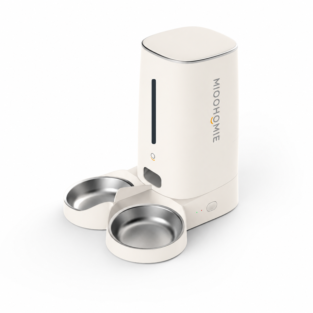 MiooHomie D01 4L Dry Food Automatic Feeder with Dual Bowls and Removable Stainless Steel Bowls
