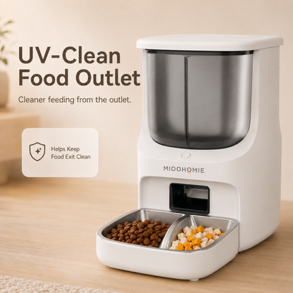 MiooHomie S01 BOWLY 5L Dual-Food WiFi Smart Pet Feeder for Dry Food & Freeze-Dried Treats