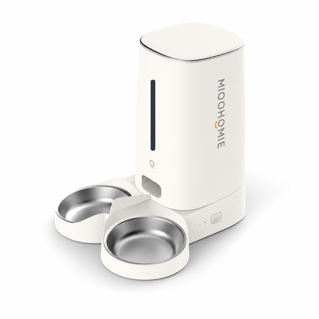 MiooHomie D02 WiFi Smart Pet Feeder with Dual Stainless Steel Bowls, 4L Automatic Cat and Small Dog Feeder