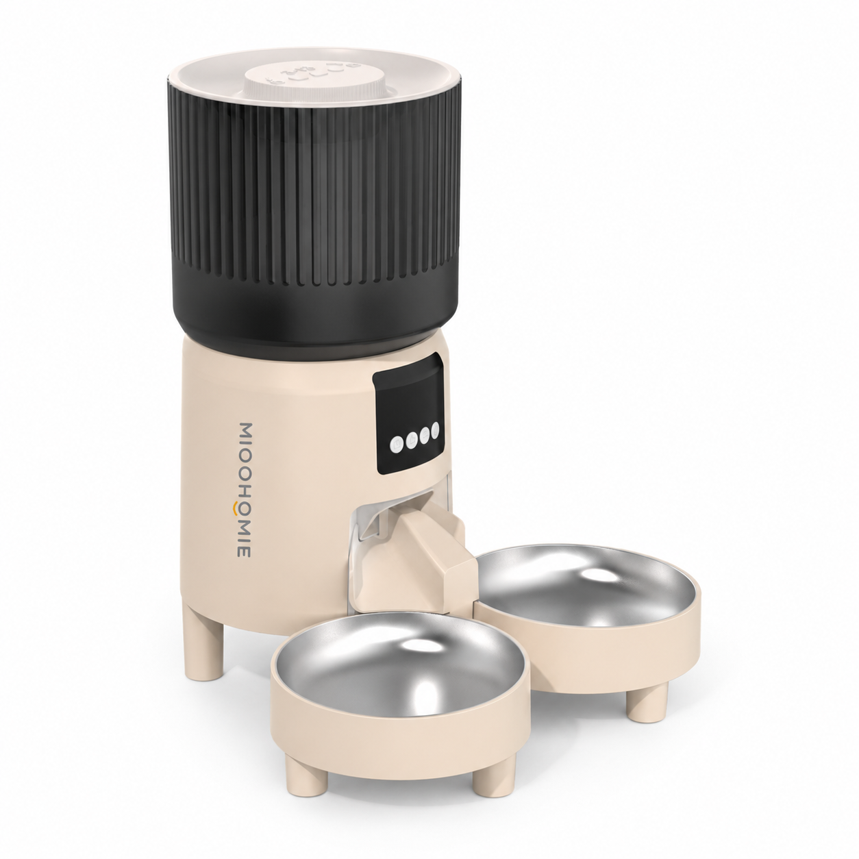 MiooHomie D04 4L Dual-Bowl WiFi Automatic Pet Feeder with App Control, Portion Scheduling and Feeding Records