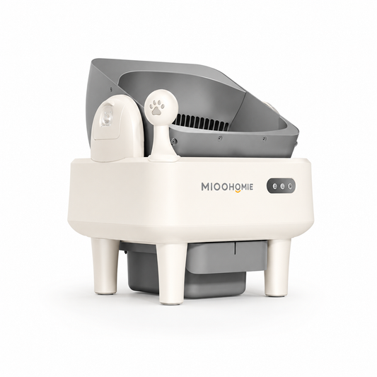 MiooHomie ML-B01 LITTY Lite Smart Self-Cleaning Cat Litter Box, 10L Large Capacity, Odor Control & Safety Sensors