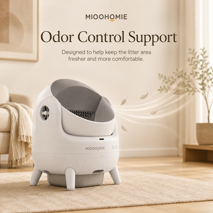 MiooHomie ML-P02 LITTY Cam Pro Camera Self-Cleaning Cat Litter Box with APP Control, Remote Video Monitoring & Odor Control