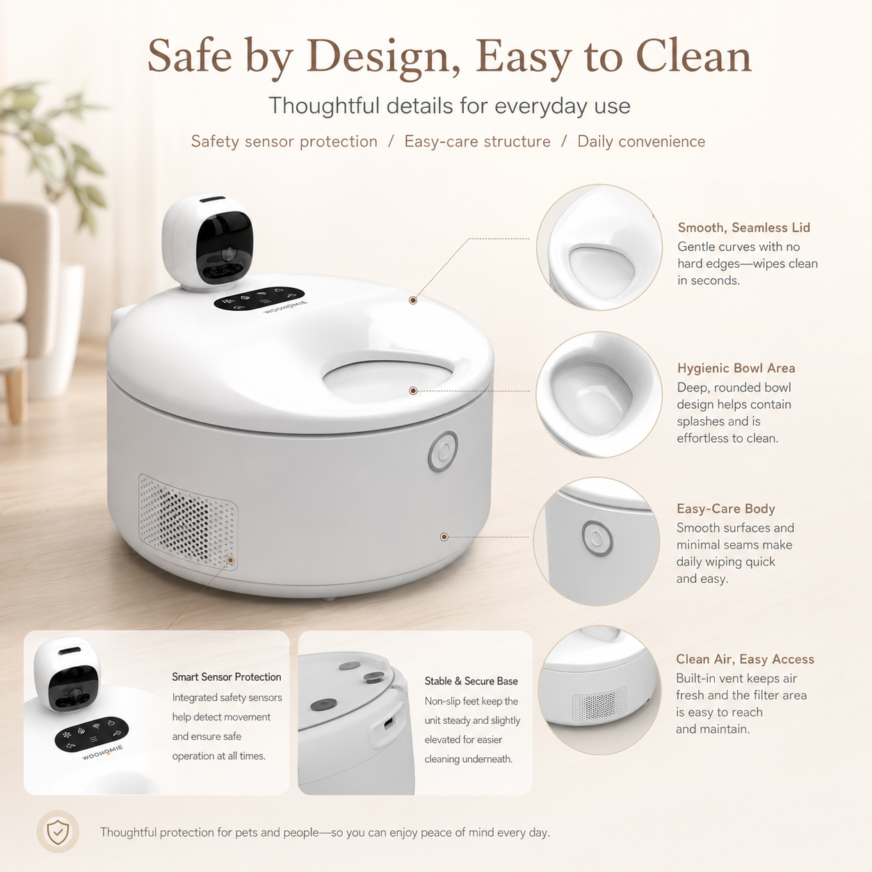 MiooHomie MF-P01 Smart Refrigerated Wet Food Pet Feeder with Camera, 5-Meal Automatic Feeder for Cats & Small Breeds