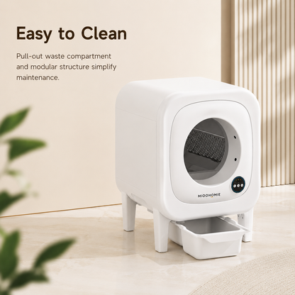 MiooHomie ML-L01 LITTY Max Smart Self-Cleaning Cat Litter Box with 10L Waste Compartment for Multi-Cat Homes