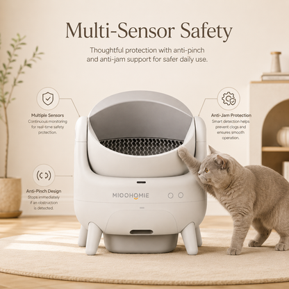 MiooHomie ML-P02 LITTY Cam Pro Camera Self-Cleaning Cat Litter Box with APP Control, Remote Video Monitoring & Odor Control